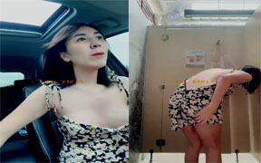 Mlive ห้องล็อคน้องแอบเปิ้ล ขับรถเข้าปั้มน้ำมัน ช่วยตัวเองในห้องน้ำ ใช้ขวดน้ำเย็ดเข้าหี